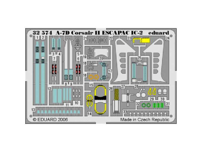 A-7D ESCAPAC IC-2 1/32 - Trumpeter - blaszki - zdjęcie 1 A-7D ESCAPAC IC-2 1/32 - Trumpeter - blaszki - zdjęcie 1