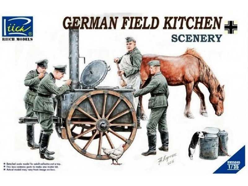 German Field Kitchen W/Soldiers - zdjęcie 1