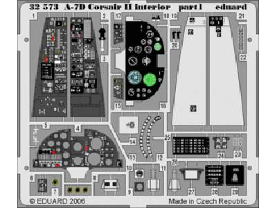  A-7D interior 1/32 - Trumpeter - blaszki - zdjęcie 1