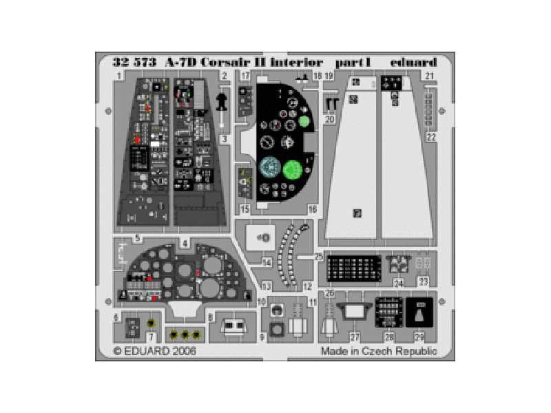  A-7D interior 1/32 - Trumpeter - blaszki - zdjęcie 1