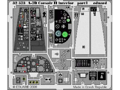  A-7D interior 1/32 - Trumpeter - blaszki - zdjęcie 2