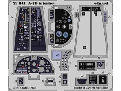  A-7D interior S. A. 1/32 - Trumpeter - blaszki - zdjęcie 1