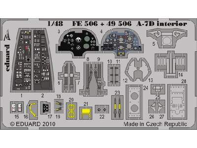  A-7D interior S. A. 1/48 - Hobby Boss - blaszki - zdjęcie 1