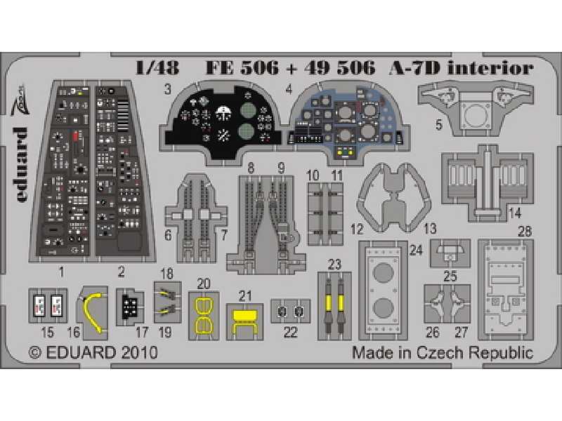 A-7D interior S. A. 1/48 - Hobby Boss - blaszki - zdjęcie 1 A-7D interior S. A. 1/48 - Hobby Boss - blaszki - zdjęcie 1