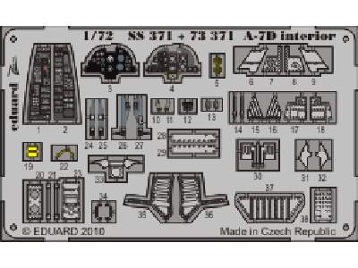  A-7D interior S. A. 1/72 - Hobby Boss - blaszki - zdjęcie 1