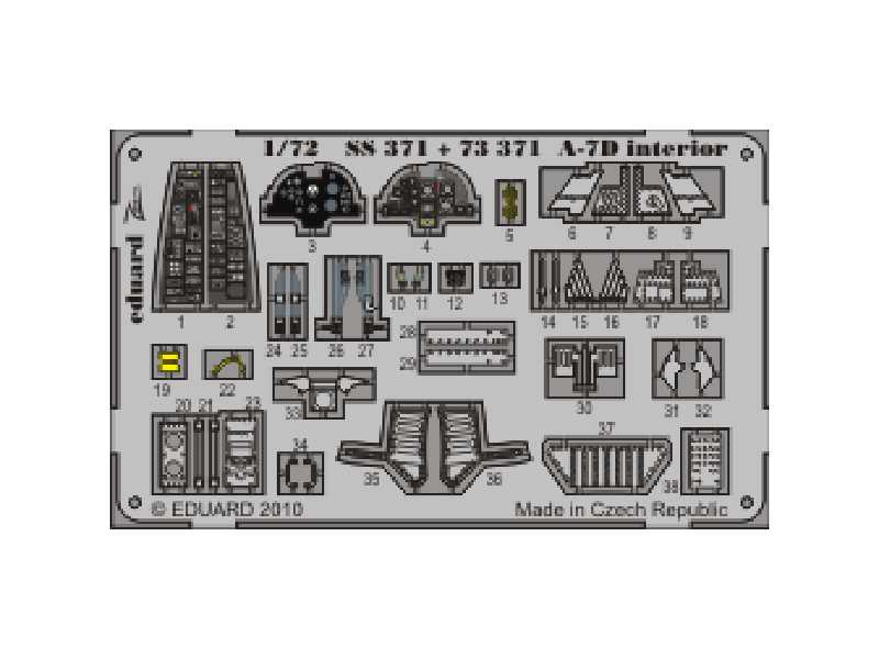 A-7D interior S. A. 1/72 - Hobby Boss - blaszki - zdjęcie 1 A-7D interior S. A. 1/72 - Hobby Boss - blaszki - zdjęcie 1