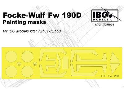 Maski Focke-Wulf Fw 190D - do modeli IBG: 72531-72550 - zdjęcie 1
