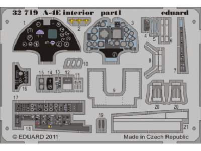  A-4E interior S. A. 1/32 - Trumpeter - blaszki - zdjęcie 1