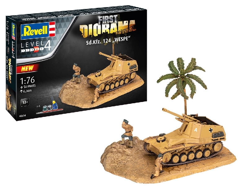 First Diorama Set - Sd.Kfz. 124 Wespe - zdjęcie 1 First Diorama Set - Sd.Kfz. 124 Wespe - zdjęcie 1
