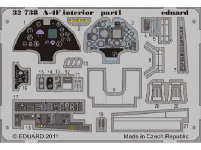  A-4F interior S. A. 1/32 - Trumpeter - blaszki - zdjęcie 1