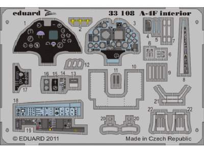  A-4F interior S. A. 1/32 - Trumpeter - blaszki - zdjęcie 1