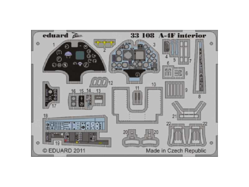  A-4F interior S. A. 1/32 - Trumpeter - blaszki - zdjęcie 1