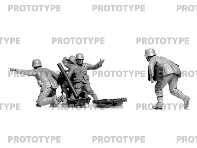 WW2 German Mortar Grw 34 With Crew - zdjęcie 4