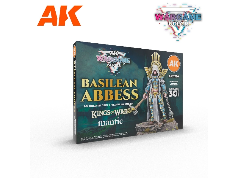 Ak 11770 Basilean Abbess - Wargame Starter Set - 14 Colors & 1 Figure - zdjęcie 1