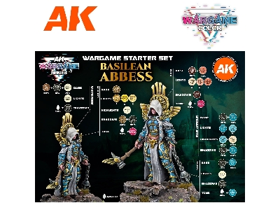 Ak 11770 Basilean Abbess - Wargame Starter Set - 14 Colors & 1 Figure - zdjęcie 3