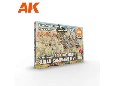 Ak 11773 Signature Set - Rafa "archiduque" - Sudan Campaign 1881-1899 - 28mm Wargame Paint Set - zdjęcie 1