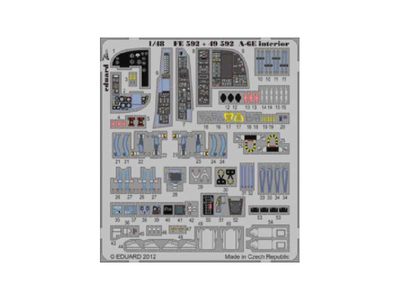 A-6E interior S. A. 1/48 - Kinetic - blaszki - zdjęcie 1 A-6E interior S. A. 1/48 - Kinetic - blaszki - zdjęcie 1