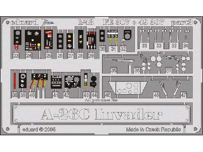  A-26C interior 1/48 - Monogram - blaszki - zdjęcie 3