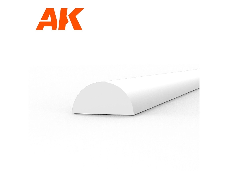 Half Cane 3.00 X 350mm - Styrene Half Cane - (1 Units) - zdjęcie 1 Half Cane 3.00 X 350mm - Styrene Half Cane - (1 Units) - zdjęcie 1