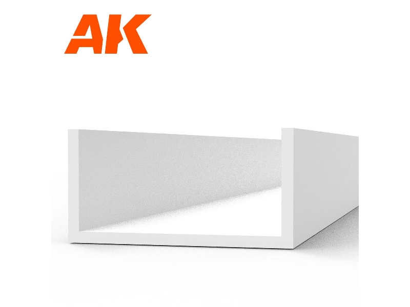 U Channel 6.0 Width X 350mm - Styrene U Channel - (1 Units) - zdjęcie 1 U Channel 6.0 Width X 350mm - Styrene U Channel - (1 Units) - zdjęcie 1