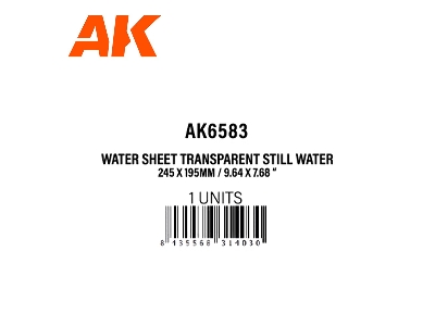 Water Sheet Transparent Still Water 245 X 195mm / 9.64 X 7.68 " - Textured Acrylic Sheet - 1 Unit - zdjęcie 3