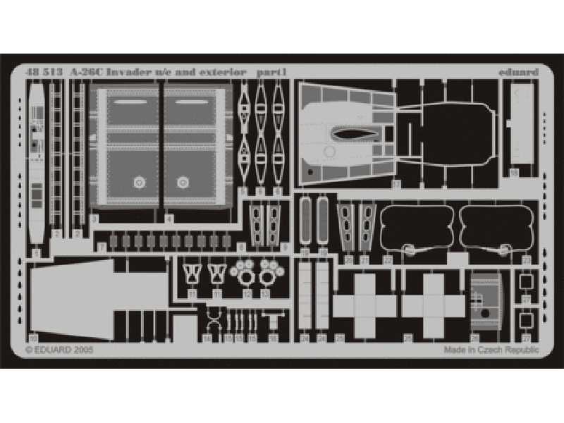  A-26C undercarriage and exterior 1/48 - Monogram - blaszki - zdjęcie 1