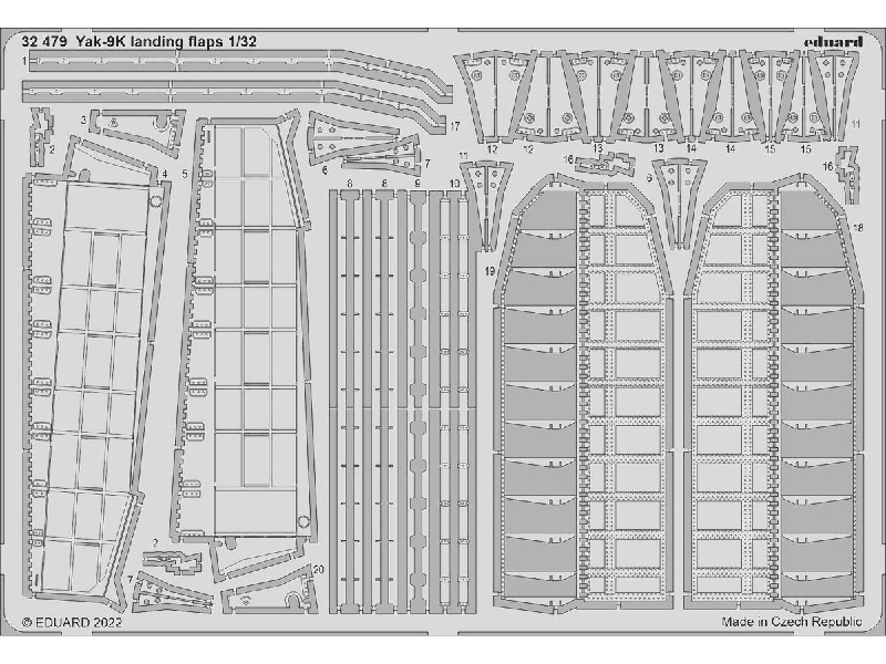 Yak-9K landing flaps 1/32 - ICM - zdjęcie 1