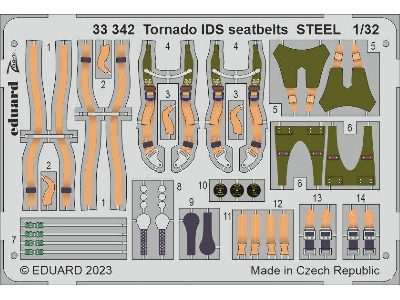 Tornado IDS seatbelts STEEL 1/32 - ITALERI - zdjęcie 1