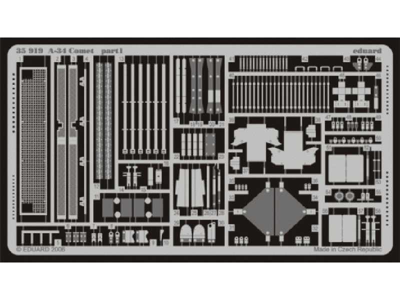  A-34 Comet 1/35 - Bronco - blaszki - zdjęcie 1
