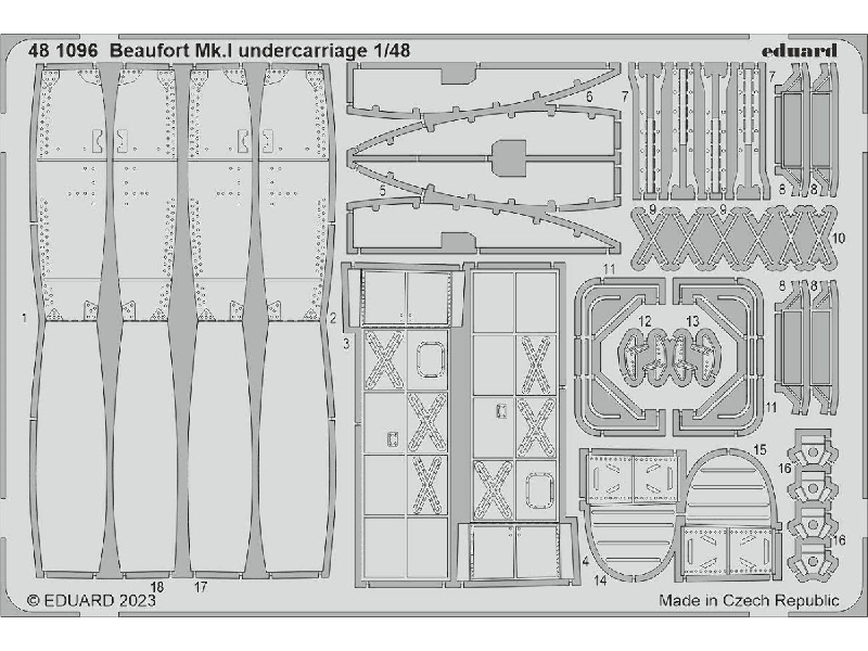 Beaufort Mk. I undercarriage 1/48 - ICM - zdjęcie 1 Beaufort Mk. I undercarriage 1/48 - ICM - zdjęcie 1