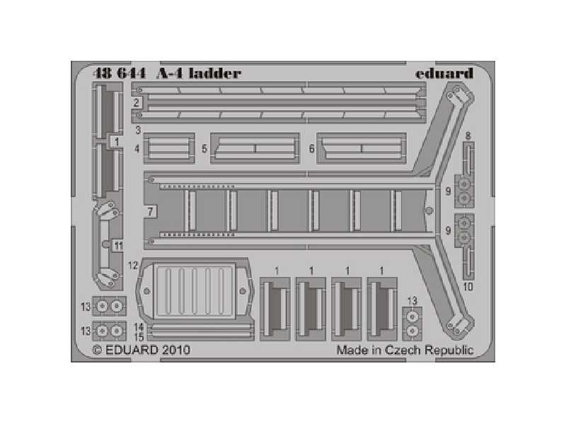  A-4 ladder 1/48 - Hasegawa - blaszki - zdjęcie 1