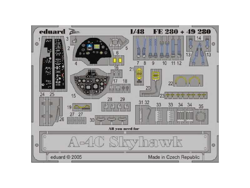 A-4C 1/48 - Hasegawa - blaszki - zdjęcie 1 A-4C 1/48 - Hasegawa - blaszki - zdjęcie 1