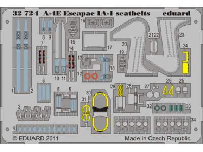  A-4E Escapac IA-1 seatbelts 1/32 - Trumpeter - blaszki - zdjęcie 1