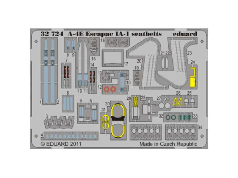  A-4E Escapac IA-1 seatbelts 1/32 - Trumpeter - blaszki - zdjęcie 1