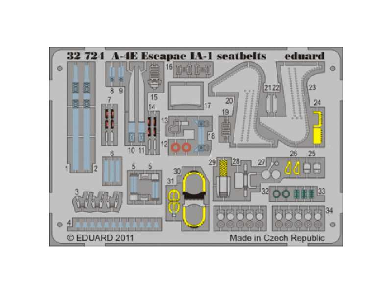 A-4E Escapac IA-1 seatbelts 1/32 - Trumpeter - blaszki - zdjęcie 1 A-4E Escapac IA-1 seatbelts 1/32 - Trumpeter - blaszki - zdjęcie 1