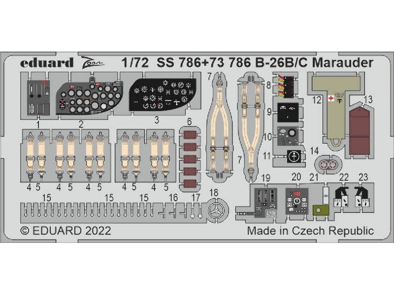 B-26B/ C Marauder interior 1/72 - HOBBY 2000 - zdjęcie 1