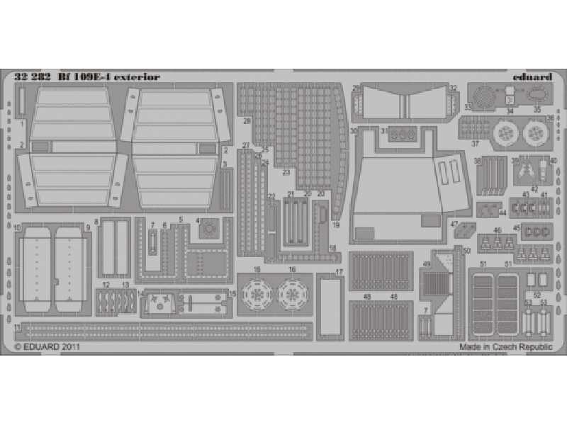 Bf 109E-4 exterior 1/32 - Dragon - blaszki - zdjęcie 1 Bf 109E-4 exterior 1/32 - Dragon - blaszki - zdjęcie 1