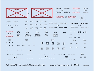 Mosquito B Mk. IV stencils 1/48 - REVELL - zdjęcie 1