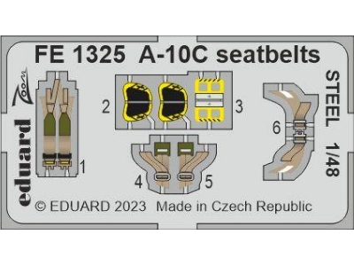 A-10C seatbelts STEEL 1/48 - HOBBY BOSS - zdjęcie 1