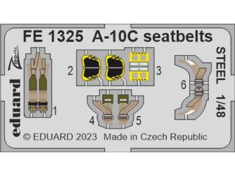 A-10C seatbelts STEEL 1/48 - HOBBY BOSS - zdjęcie 1 A-10C seatbelts STEEL 1/48 - HOBBY BOSS - zdjęcie 1