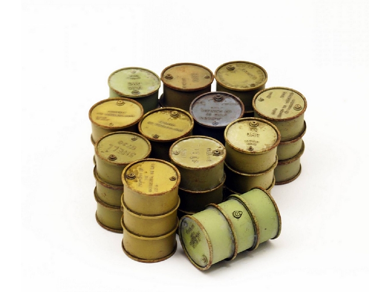 Wwi Allied Fuel Drums (12pcs) - zdjęcie 1 Wwi Allied Fuel Drums (12pcs) - zdjęcie 1