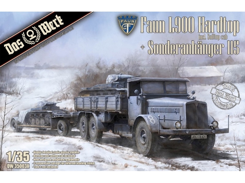 Faun L900 Hardtop Incl. Softtop Cab + Sonderanhanger 115 - zdjęcie 1 Faun L900 Hardtop Incl. Softtop Cab + Sonderanhanger 115 - zdjęcie 1