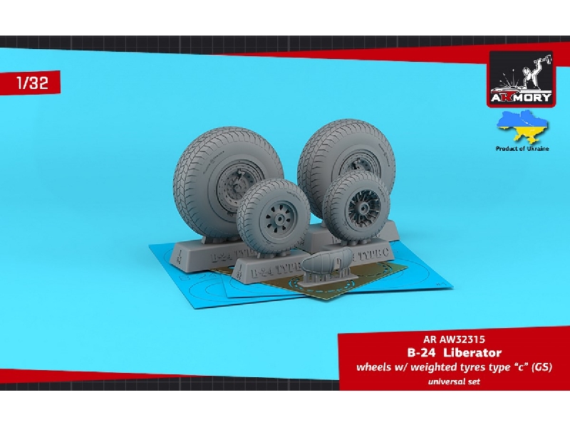 B-24 Liberator Wheels W/ Weighted Tyres Type C (Gs), 2 Types Nose Wheels, 3d-printed Mudguard & Pe Hubcaps - zdjęcie 1 B-24 Liberator Wheels W/ Weighted Tyres Type C (Gs), 2 Types Nose Wheels, 3d-printed Mudguard & Pe Hubcaps - zdjęcie 1