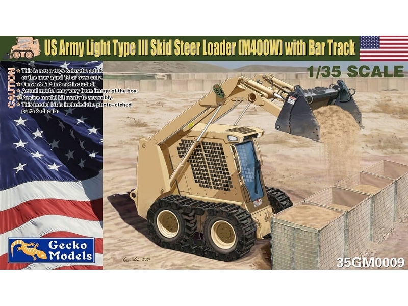 Us Army Light Type Iii Skid Steer Loader (M400w) With Bar Track - zdjęcie 1