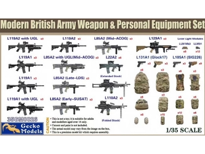 British Army Weapon & Personal Equipment Set - zdjęcie 1