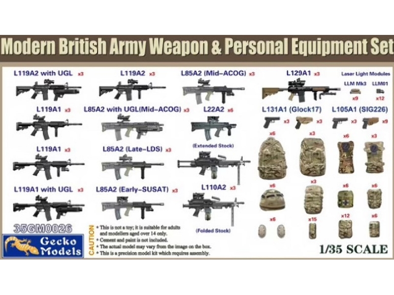 British Army Weapon & Personal Equipment Set - zdjęcie 1