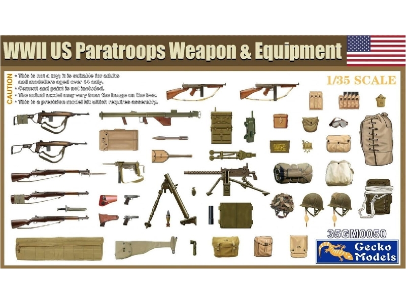 Wwii Us Paratroops Weapon & Equipment - zdjęcie 1 Wwii Us Paratroops Weapon & Equipment - zdjęcie 1