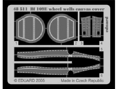  Bf 109E wheel wells canvas cover 1/48 - Tamiya - blaszki - zdjęcie 1