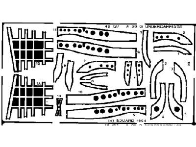  A-20 undercarriage 1/48 - Amt/Ertl - blaszki - zdjęcie 1