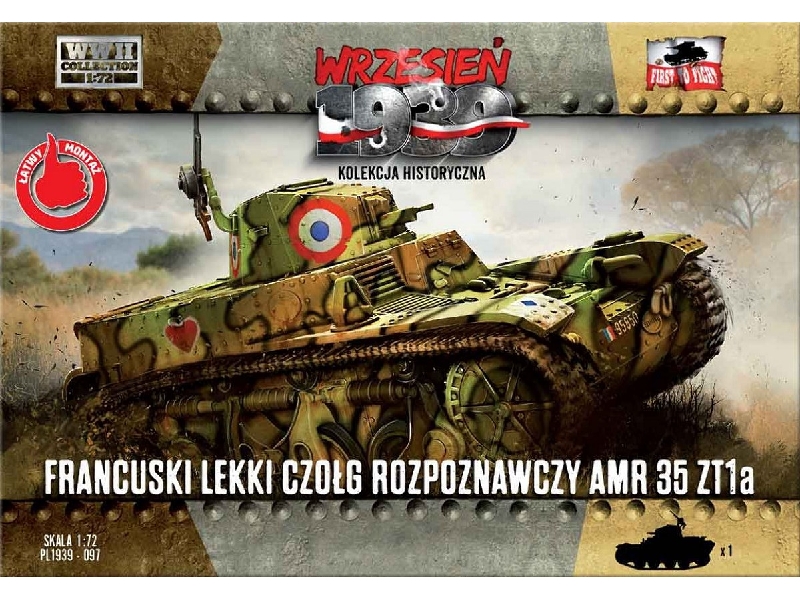 Francuski czołg rozpoznawczy AMR35 ZT 1a - zdjęcie 1